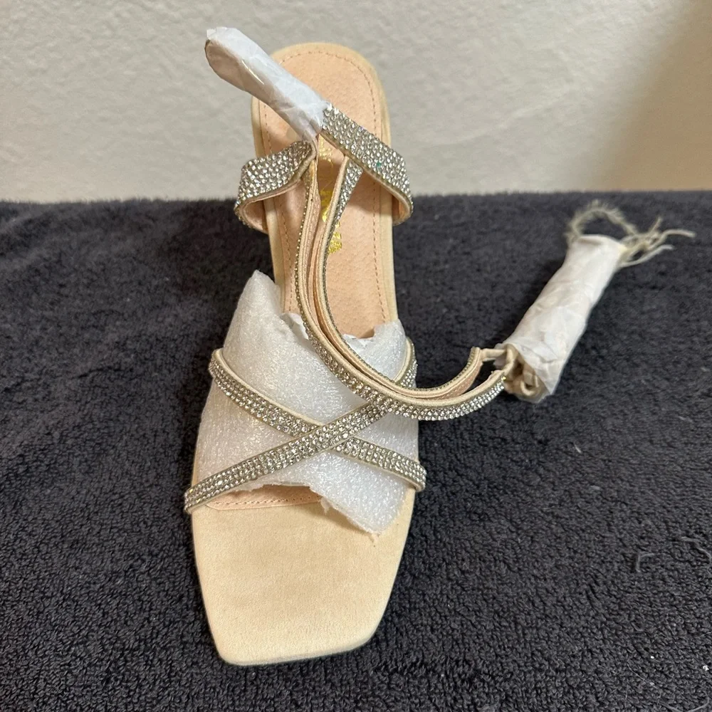 Malia Rhinestone Heeled Sandals - Picture 1 of 5